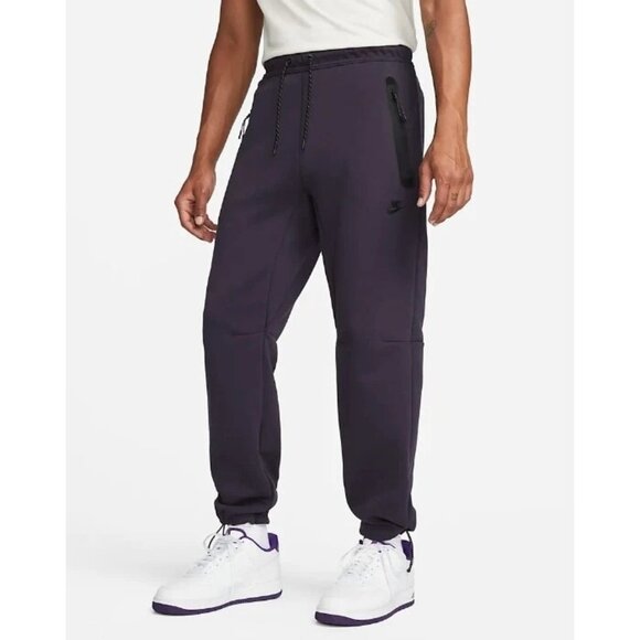 Nike Joggers Men's L Sweatpant Sportswear Tech Fleece Pants Athleisure Purple - Picture 1 of 9